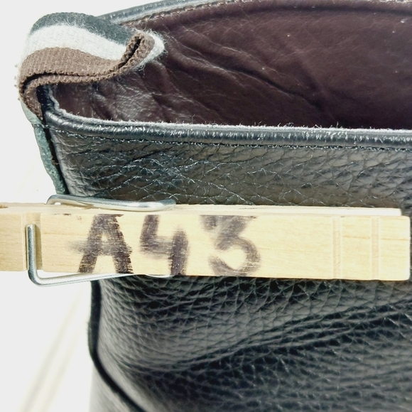 Black Brown 1826 Henry Bartlett Black Leather Lace Up Ankle Casual Boots A 43 - Picture 13 of 13